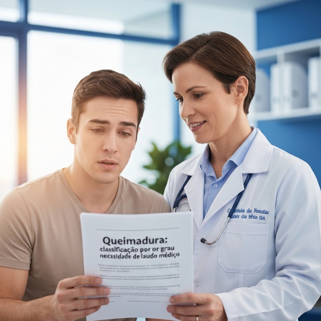 Queimadura: classificação por grau e necessidade de laudo médico