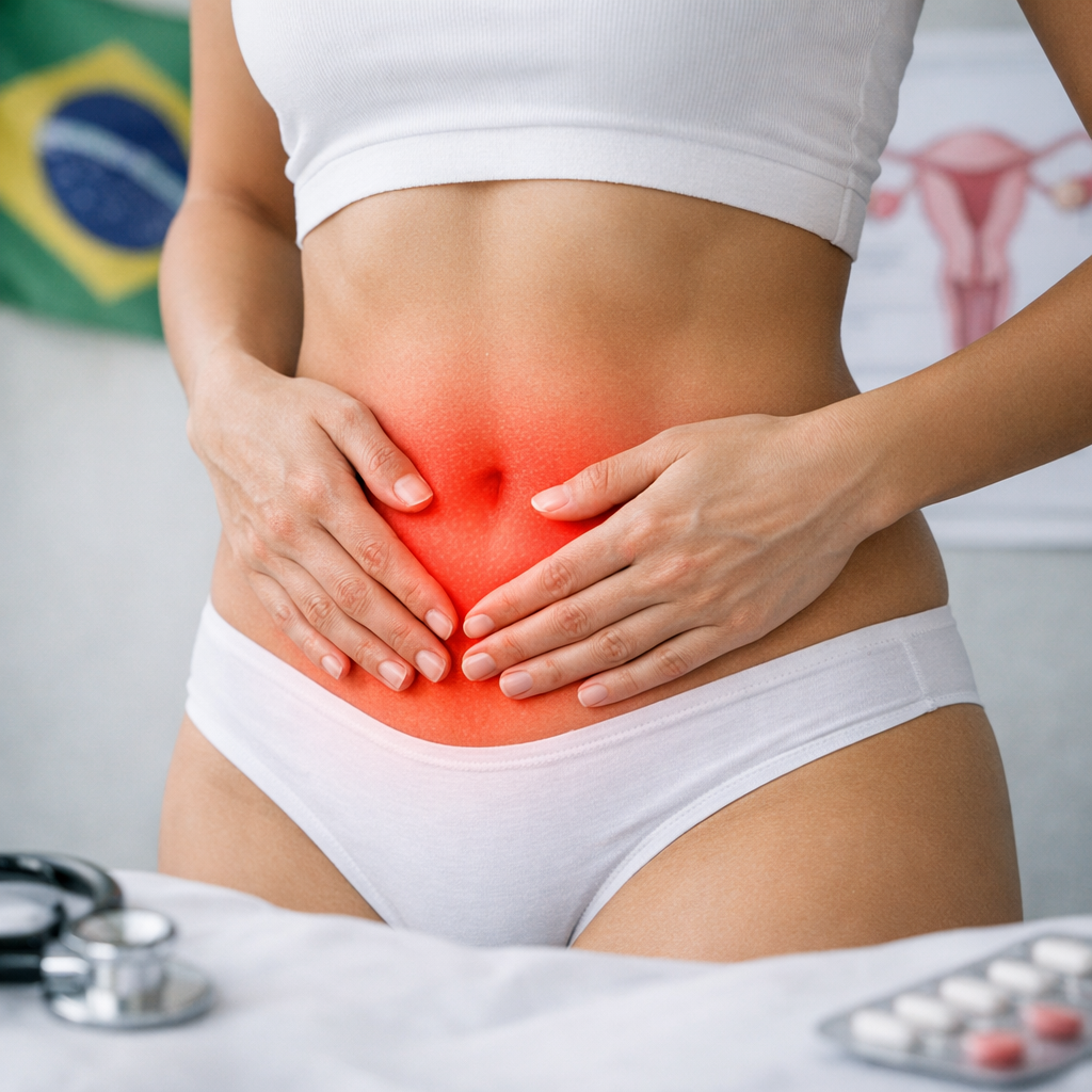 Illustration of Doença Inflamatória Pélvica: Guia Completo e Essencial para Brasileiras