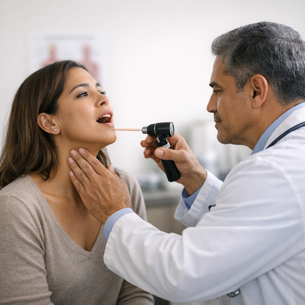 Illustration of Faringite: principais causas da dor de garganta e quando procurar médico