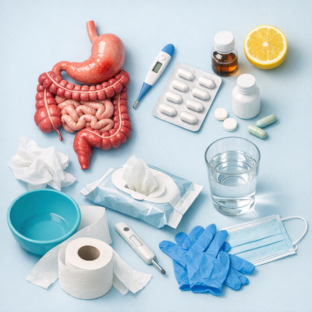 Illustration of Gastroenterite: Guia Completo e Essencial para Combater Diarreia Rápido